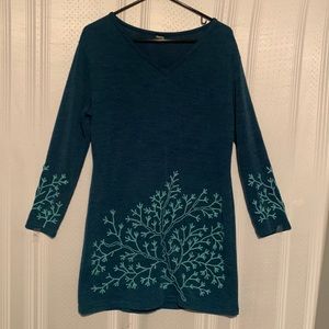 Highness Green Embroidered Tunic/Dress